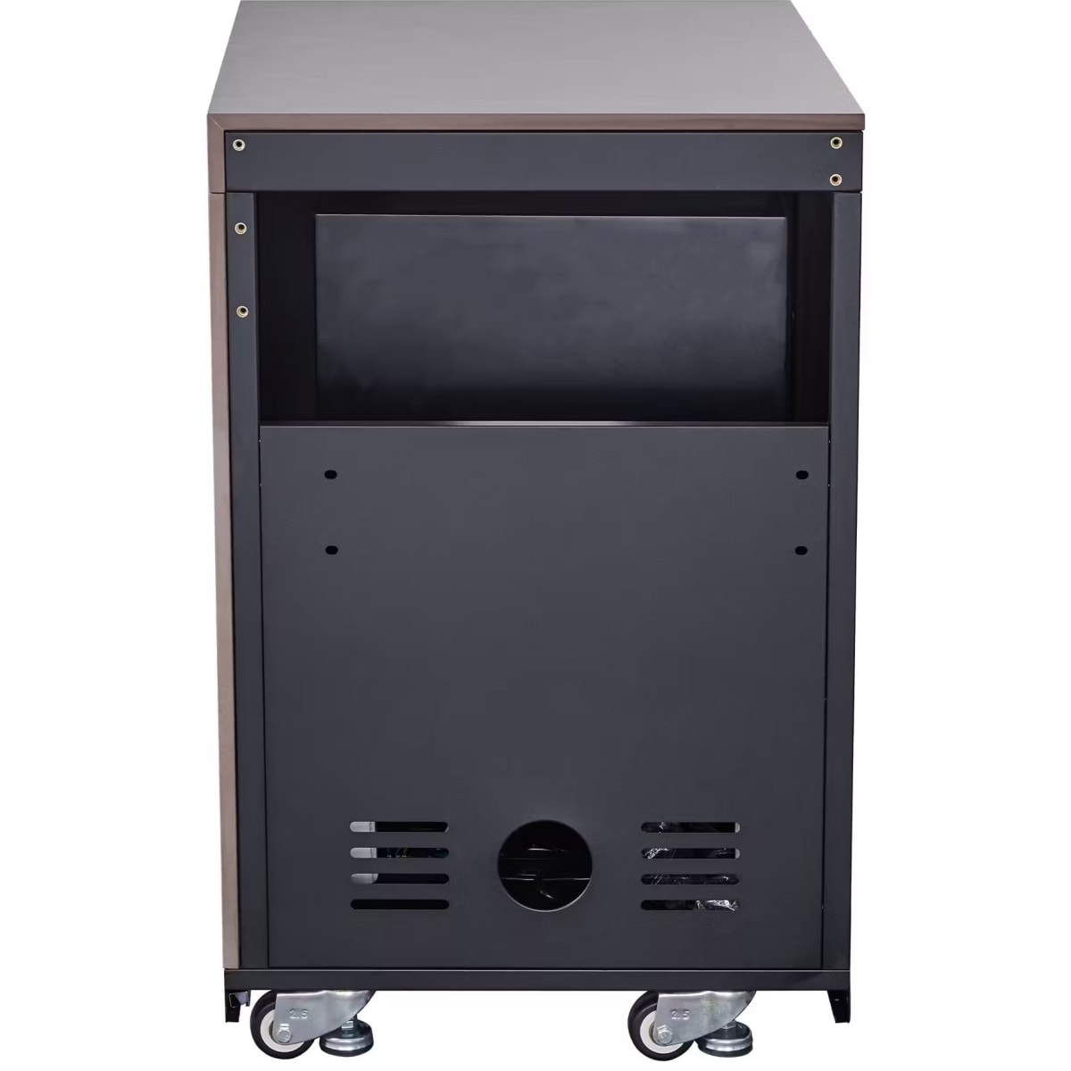 Forno FODKT2544BLK Rimini 30 Inch Outdoor Kitchen with 62,600 BTU BBQ Grill, 3 Burners with Sear & Rotisserie, 2.4 cu.ft. Beverage Center, Stainless Steel Sink and Gray Sintered Stone Countertop