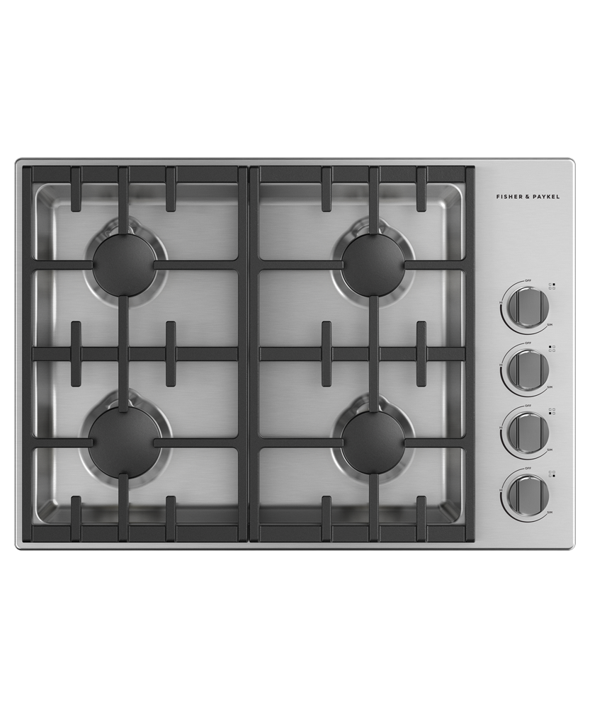 Fisher & Paykel CDV3-304H-L 30-inch Series 9 4 Burner Gas Cooktop - Front View