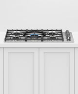 Fisher & Paykel CDV3-365-N 36-inch Gas Cooktop - Installed Kitchen View