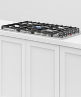 Fisher & Paykel CDV3-365H-N 36-inch Series 9 5 Burner Gas Cooktop - In Situ Kitchen View