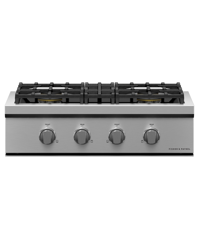 Fisher & Paykel CPV3-304-N 30 inch Professional 4 Burner Gas Rangetop, Stainless Steel