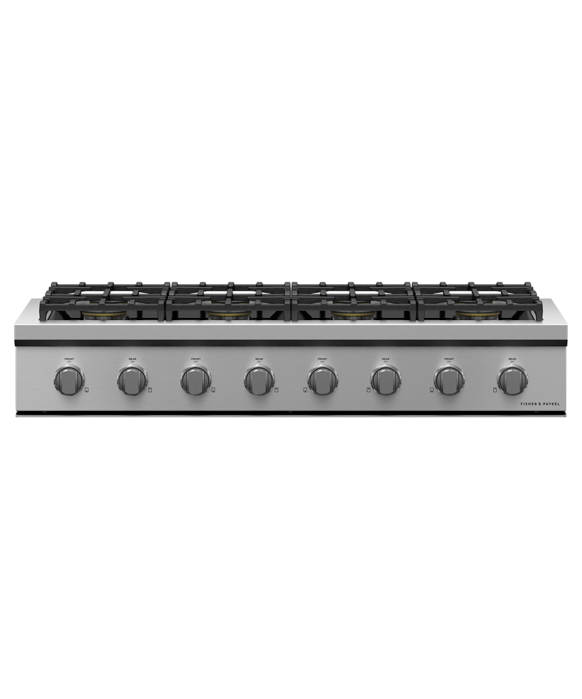 Fisher & Paykel CPV3-488-L 48 inch Professional 8 Burner Gas Rangetop, Stainless Steel