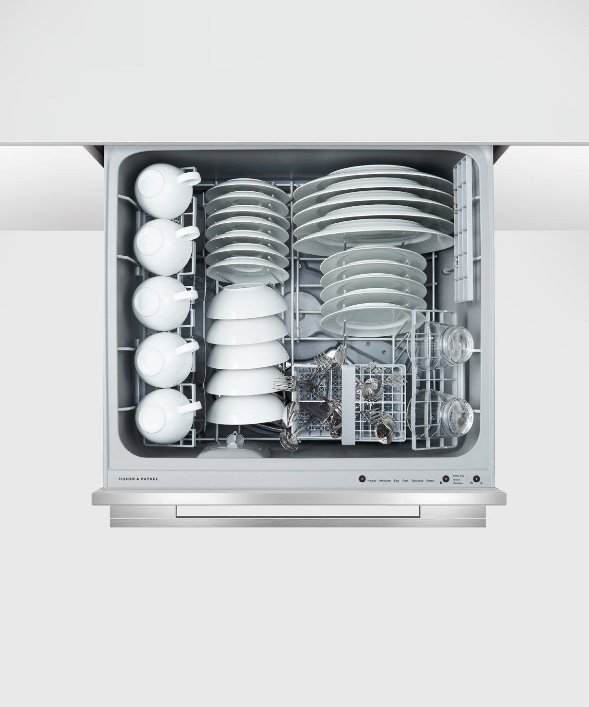 Fisher & Paykel DD24DDFTX9_N Series 9 Contemporary Tall Double DishDrawer Dishwasher, Stainless Steel - Image 6