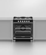 Fisher & Paykel OR30SCG4B1 range in kitchen with cookware