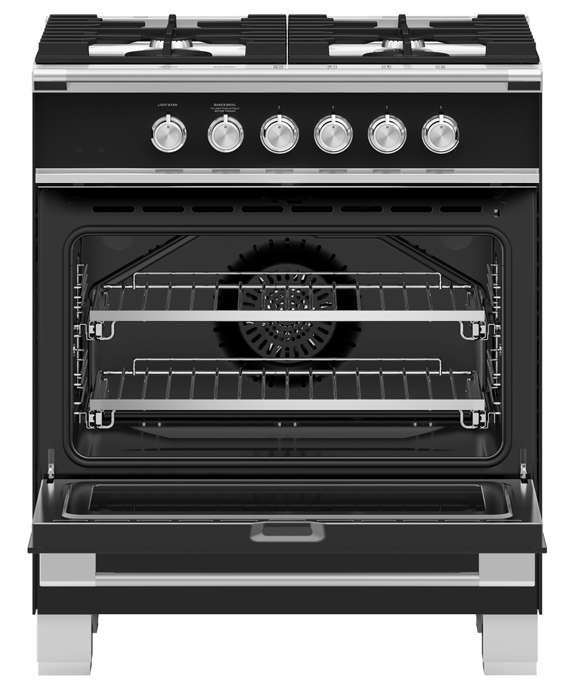 Fisher & Paykel OR30SCG4B1 range angled studio view