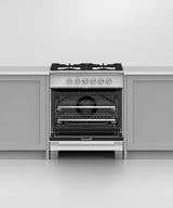 Fisher & Paykel OR30SCG4W1 range in kitchen with cookware