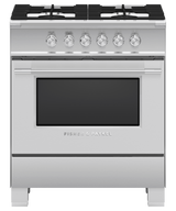 Fisher & Paykel OR30SCG4X1 30 inch Classic Gas Range in stainless steel - front studio view
