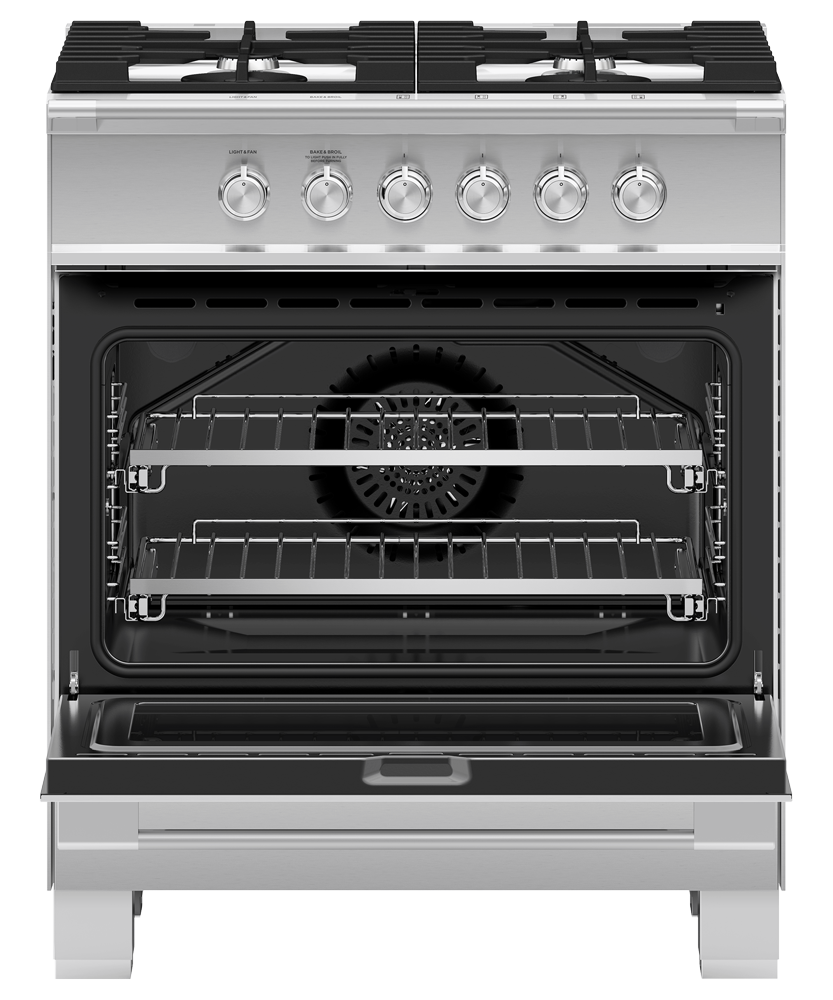 Fisher & Paykel OR30SCG4X1 range angled studio view