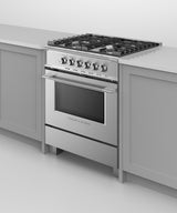 Fisher & Paykel OR30SCG4X1 range in kitchen, cooktop detail