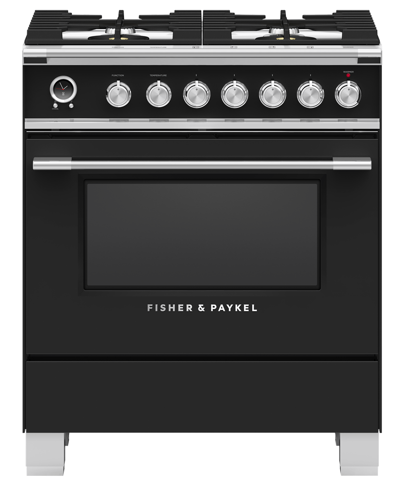 Fisher & Paykel OR30SCG6B1 30-inch Classic Dual Fuel Range, Black - Image 1