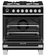 Fisher & Paykel OR30SCG6B1 30-inch Classic Dual Fuel Range, Black - Image 6