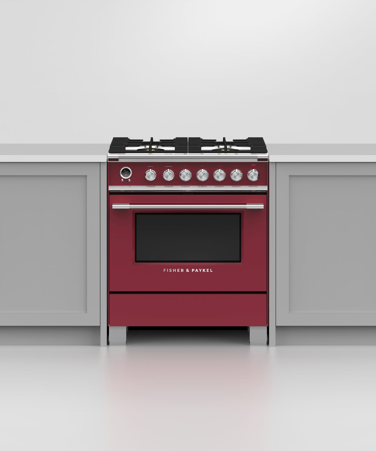 Fisher & Paykel OR30SCG6R1 30-inch Classic Dual Fuel Range, Red - Image 3