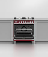 Fisher & Paykel OR30SCG6R1 30-inch Classic Dual Fuel Range, Red - Image 4