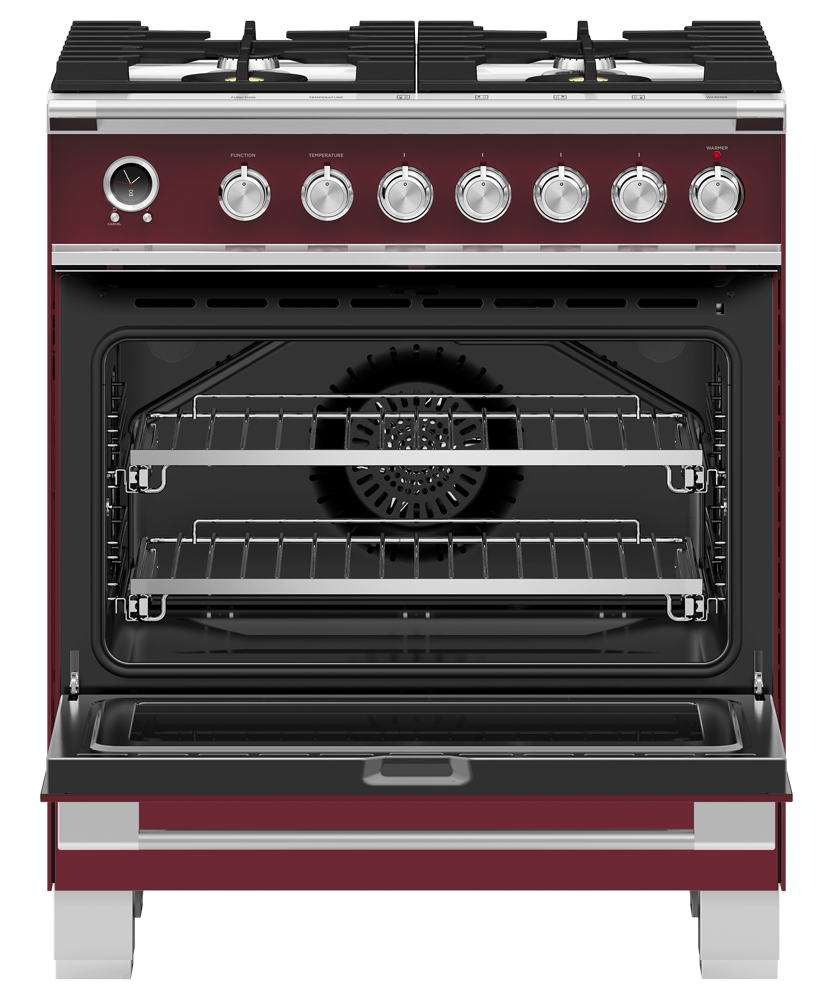 Fisher & Paykel OR30SCG6R1 30-inch Classic Dual Fuel Range, Red - Image 6