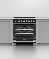 Fisher & Paykel OR30SCI6B1 range in kitchen with cookware
