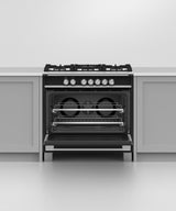 Fisher & Paykel OR36SCG4B1 range in kitchen with cookware