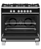 Fisher & Paykel OR36SCG4B1 range angled studio view
