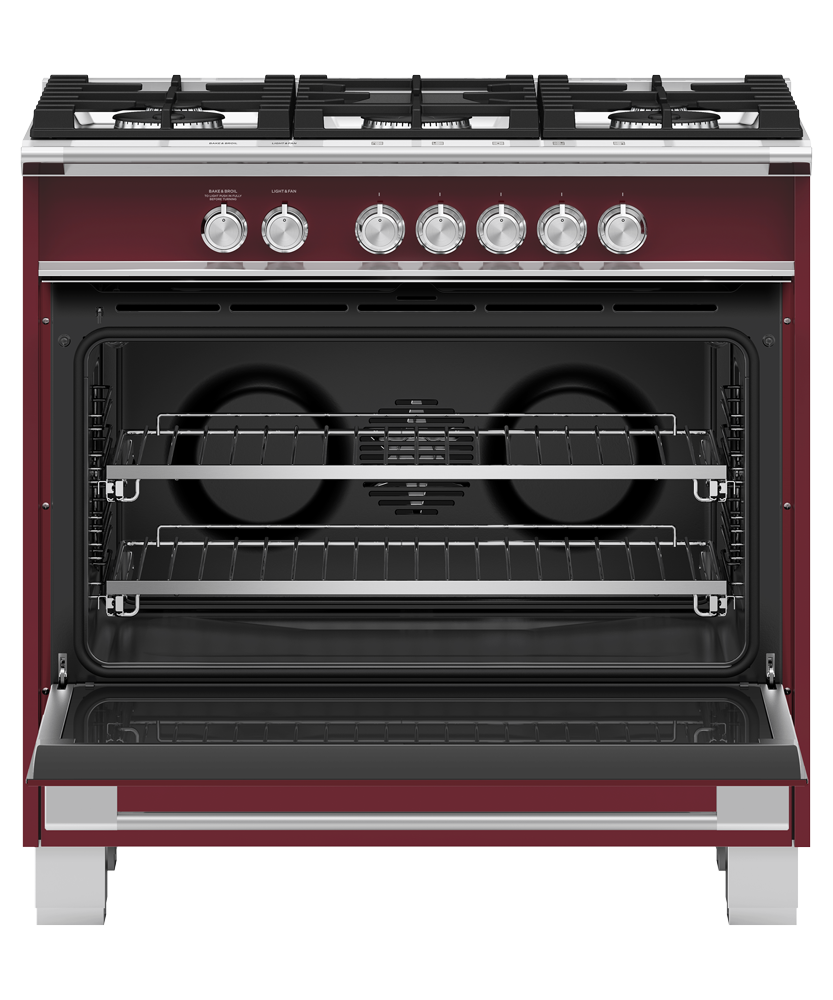 Fisher & Paykel OR36SCG4R1 range angled studio view