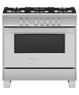 Fisher & Paykel OR36SCG4X1 36 inch Classic Gas Range in stainless steel - front studio view