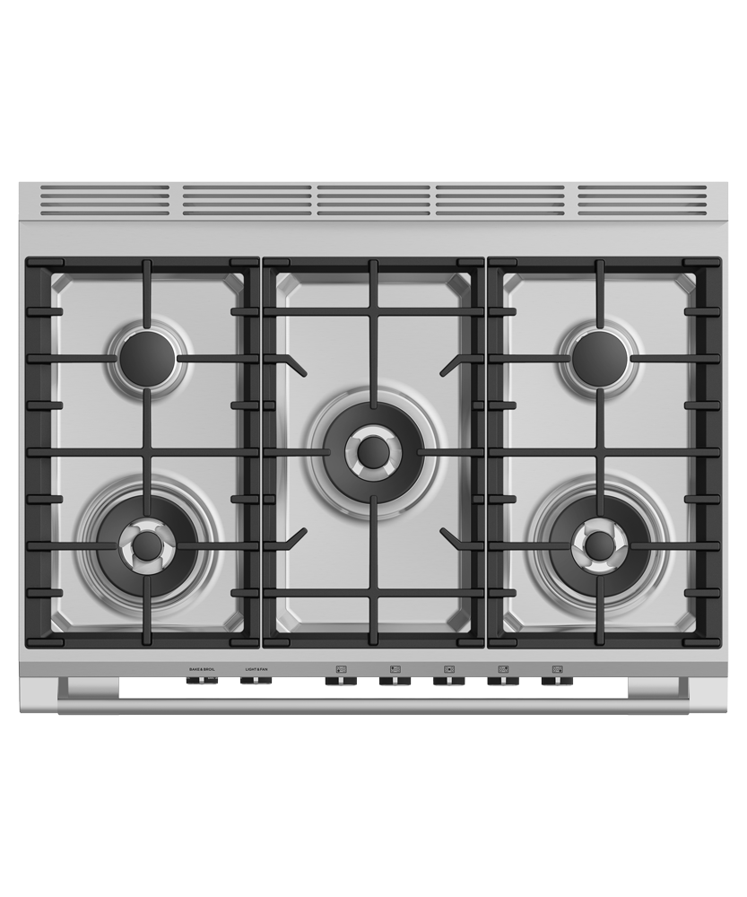 Fisher & Paykel OR36SCG4X1 range top studio view