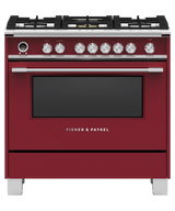 Fisher & Paykel OR36SCG6R1 36-inch Classic Dual Fuel Range, Red - Image 1