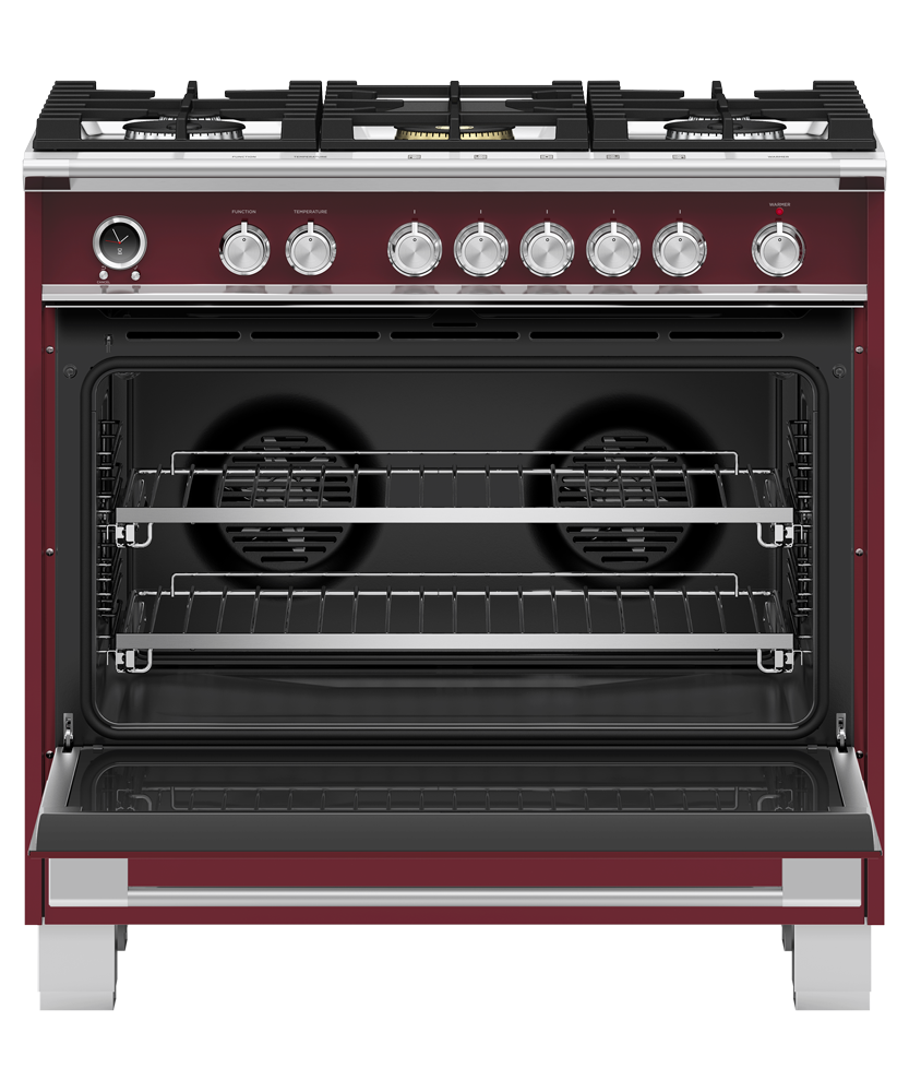 Fisher & Paykel OR36SCG6R1 36-inch Classic Dual Fuel Range, Red - Image 6