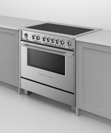 Fisher & Paykel OR36SCI6X1 range in kitchen, cooktop detail