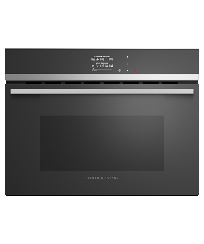 Fisher & Paykel OS24NDB1 24-inch Contemporary Compact Combi-Steam Oven - Front View