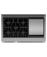 Fisher & Paykel RDV3-485GD-N 48-inch Professional Dual Fuel Range with Griddle - Angle View