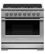 Fisher & Paykel RGV3-366-L 36-inch Professional 6 Burner Gas Range - Front View