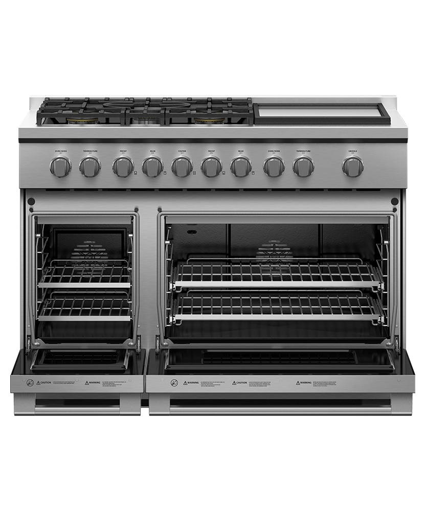 Fisher & Paykel RGV3-485GD-N 48-inch Professional Gas Range with Griddle - Angle View