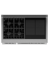 Fisher & Paykel RHV3-484-N 48" Series 11 Professional Dual Fuel 4 Burner + 4 Zone Induction Self-Cleaning Range, Natural Gas - Product Detail View