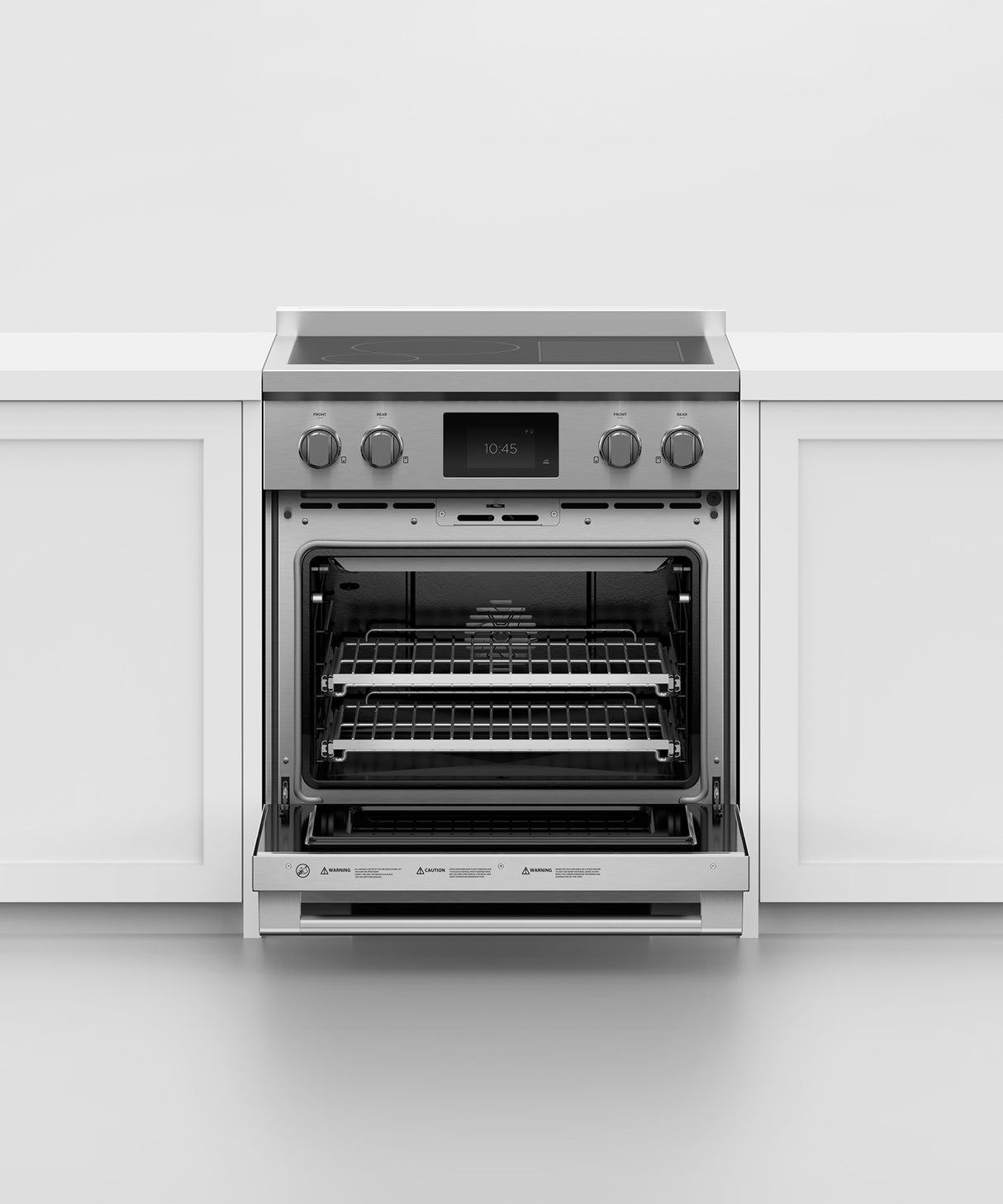 Fisher & Paykel RIV3-304 range in kitchen with cookware