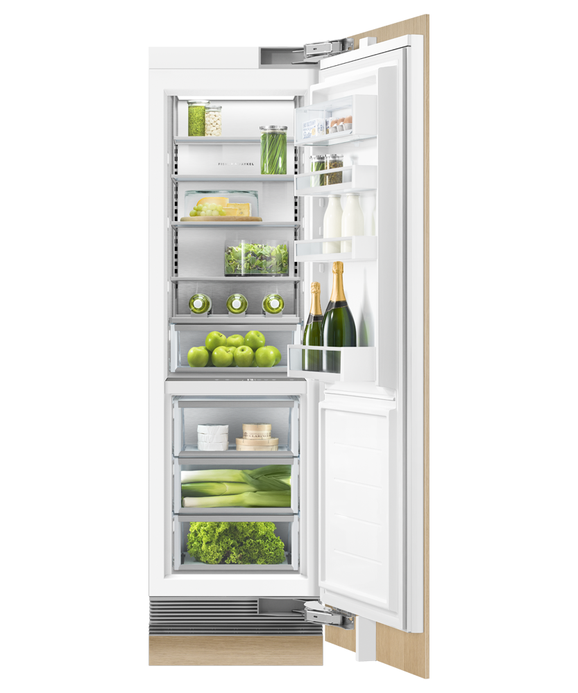 Fisher & Paykel RS2484SRK1 column refrigerator open door studio view