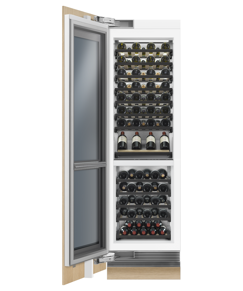 Fisher & Paykel RS2484VL2K1 wine cabinet open door studio view