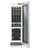 Fisher & Paykel RS2484VR2K1 wine cabinet with panel, open door view