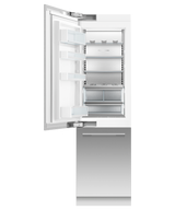 Fisher & Paykel RS2484WLUK1 24" Series 9 Integrated Column Refrigerator Freezer, Ice & Water, Panel Ready, Left Hinge - Angle View