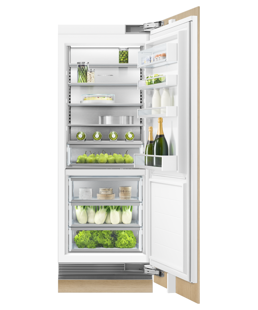 Fisher & Paykel RS3084SRHK1 column refrigerator open door studio view