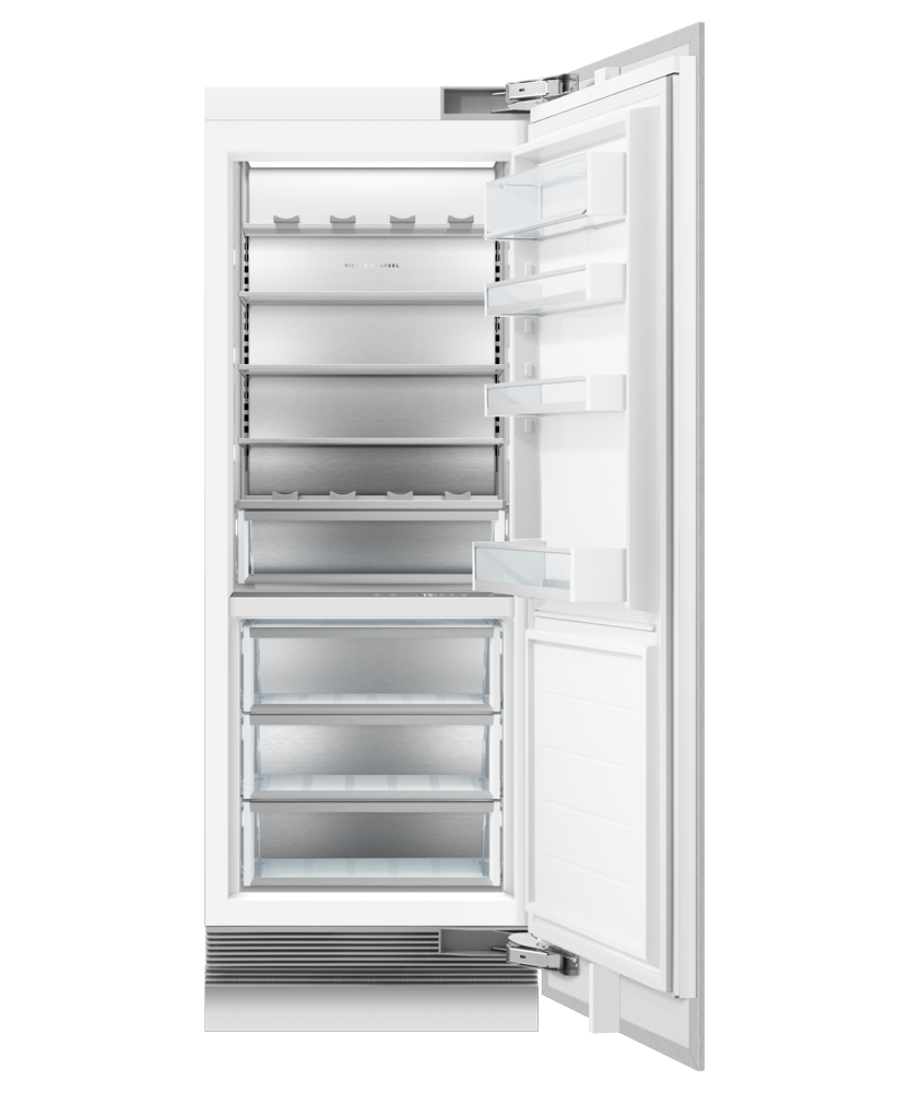 Fisher & Paykel RS3084SRHK1 column refrigerator with panel, angled view