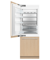 Fisher & Paykel RS3084WLUK1 30" Series 9 Integrated Column Refrigerator Freezer, Ice & Water, Panel Ready, Left Hinge - Angle View