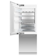 Fisher & Paykel RS3084WLUK1 30" Series 9 Integrated Column Refrigerator Freezer, Ice & Water, Panel Ready, Left Hinge - Angle View