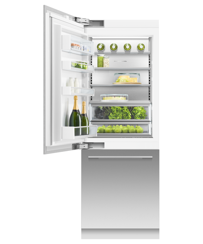 Fisher & Paykel RS3084WLUK1 30" Series 9 Integrated Column Refrigerator Freezer, Ice & Water, Panel Ready, Left Hinge - Detail View