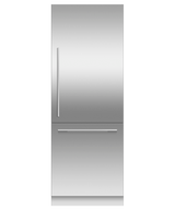 Fisher & Paykel RS3084WRUK1 30" Series 9 Integrated Column Refrigerator Freezer, Ice & Water, Panel Ready, Right Hinge - Front View