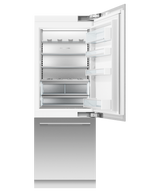 Fisher & Paykel RS3084WRUK1 30" Series 9 Integrated Column Refrigerator Freezer, Ice & Water, Panel Ready, Right Hinge - Angle View