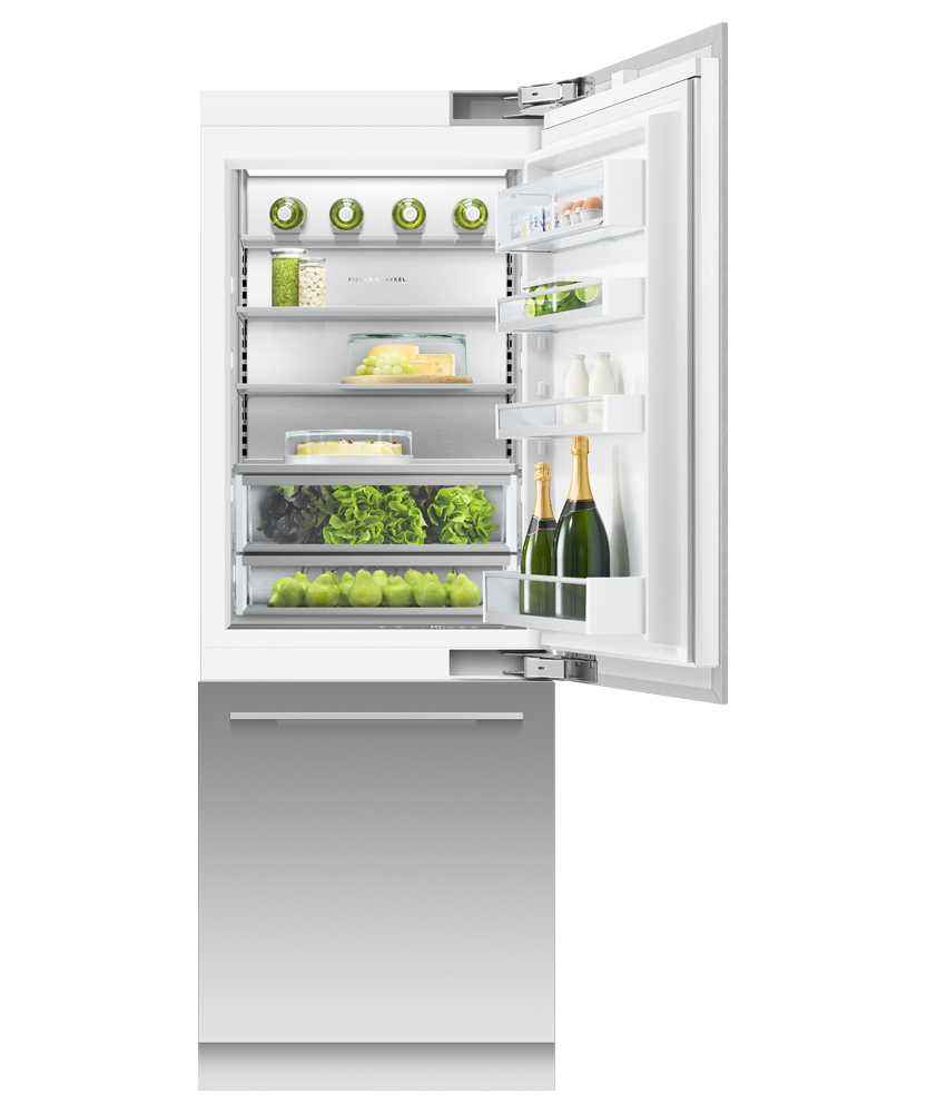 Fisher & Paykel RS3084WRUK1 30" Series 9 Integrated Column Refrigerator Freezer, Ice & Water, Panel Ready, Right Hinge - Detail View