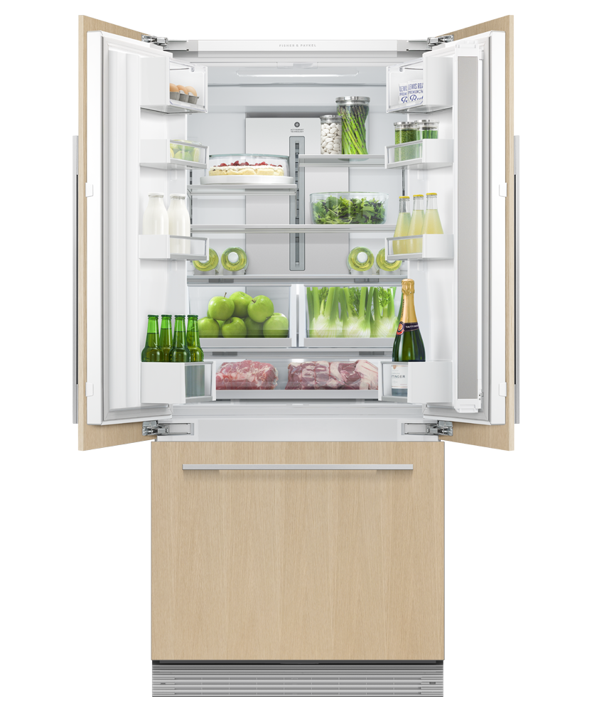Fisher & Paykel 32 inch Series 7 Integrated French Door Refrigerator Freezer, panel ready, third view