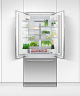 Fisher & Paykel 32 inch Series 7 Integrated French Door Refrigerator Freezer installed in kitchen, additional view