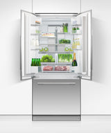 Fisher & Paykel 32 inch Series 7 Integrated French Door Refrigerator Freezer installed in kitchen, additional view