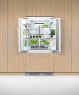Fisher & Paykel 36 inch Series 7 Integrated French Door Refrigerator Freezer installed in kitchen, additional view