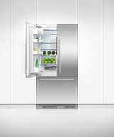 Fisher & Paykel 36 inch Series 7 Integrated French Door Refrigerator Freezer installed in kitchen, third view